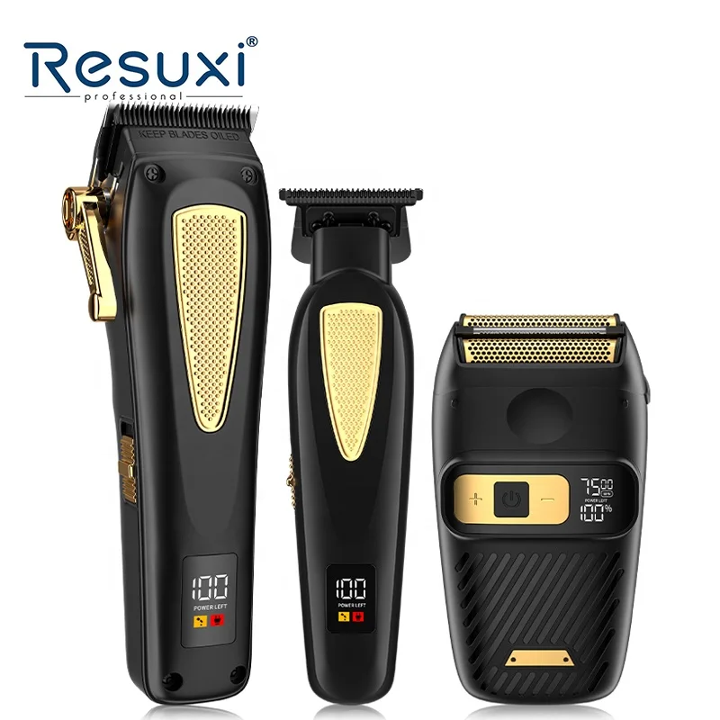 مجموعة Resuxi 949 الجديدة المهنية لقص الشعر وتشذيب الشعر ومجموعة أدوات الحلاقة للرجال