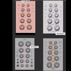 10/12/14/16/18mm Doll Eye Mold Fundus Patterned DIY Handmade Anime Eye Mold Doll Accessories Plastic Molds Doll Resin Eye Mold