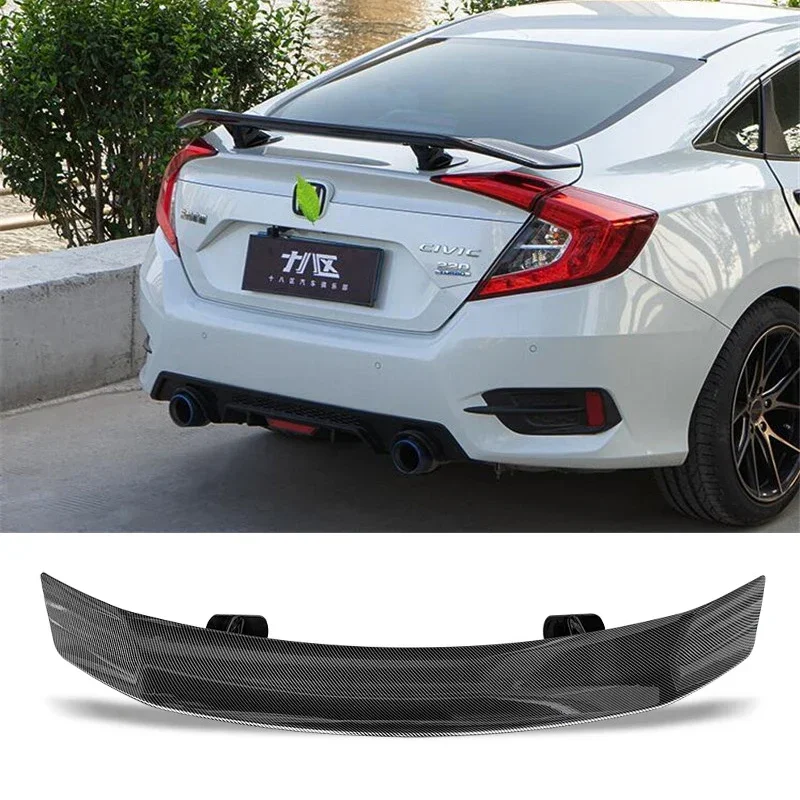 Trunk Spoiler Carbon Surface Type TC Car Accessories Rear Wing Tail Spoiler General Type for Honda Civic Sedan 2006 - 2019