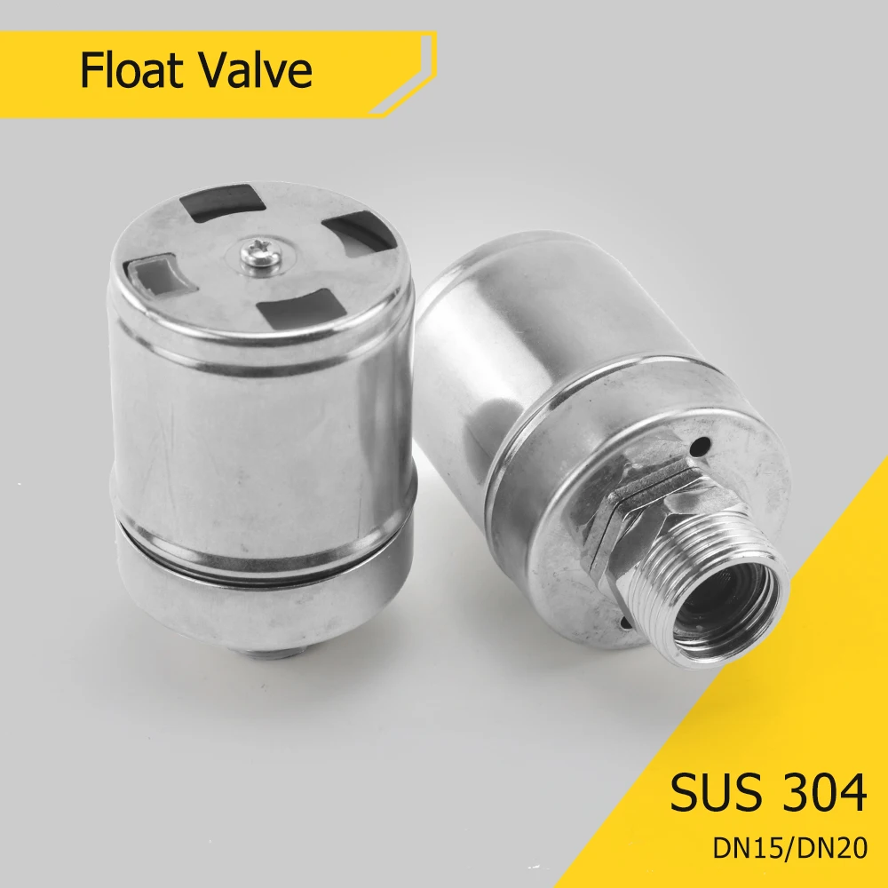 

304 Stainless Steel Float Valve 1/2"-3/4" DN15-DN20 for Water Tank Level Control Systems – Female Thread, Residential