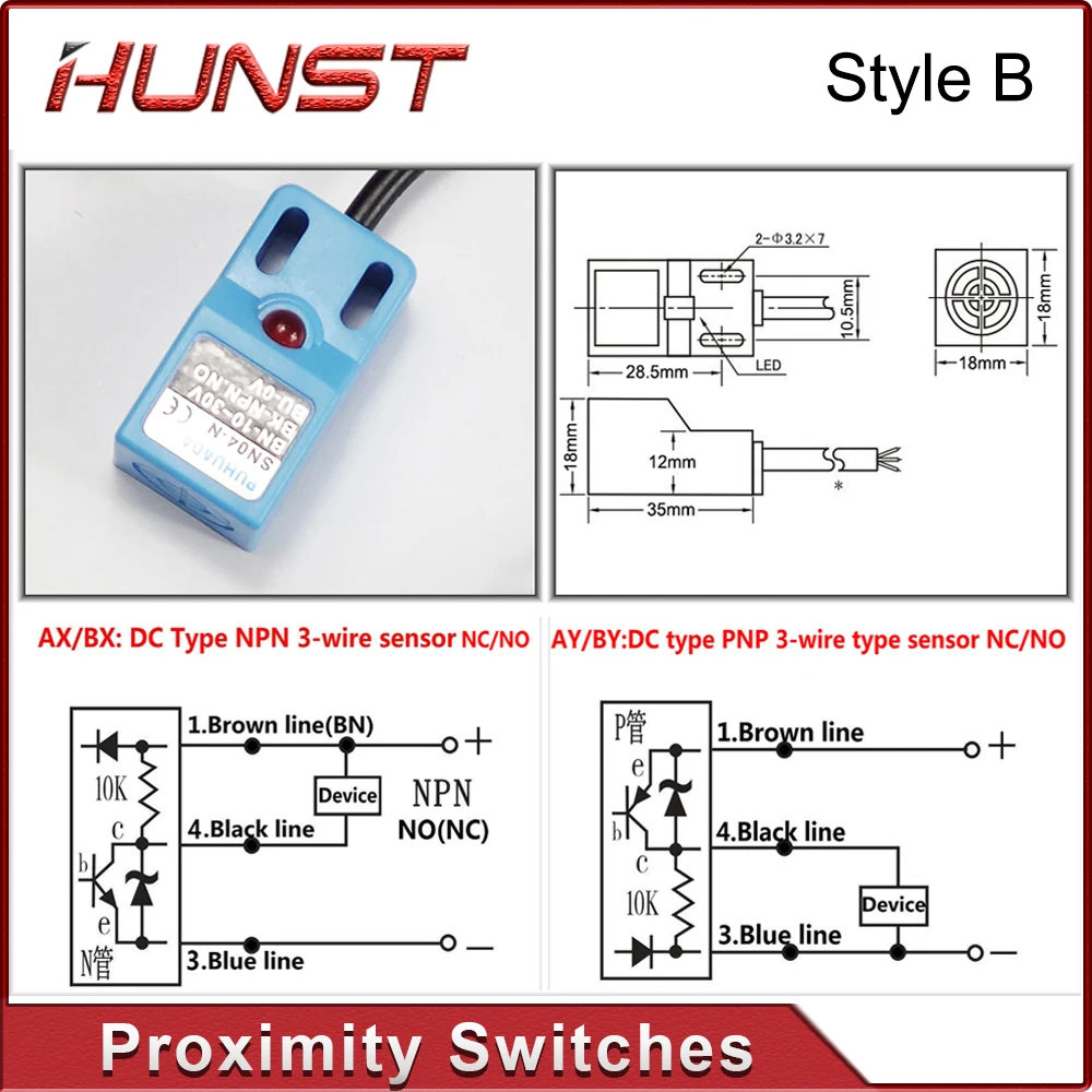 Imagem -03 - Sensor de Proximidade Indutiva Cnc Laser Endstops Limit Switch Npn Switch Faça Você Mesmo Parts Sn04-n Tl-w5mc1 Touch Switch