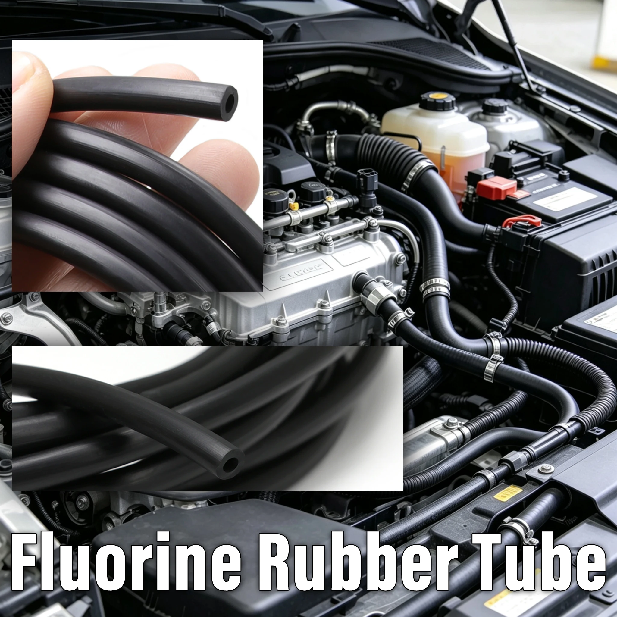 FKM Fluorine Rubber Tube High Temperature Flexible Viton Tubing Oil Resistant Fuel Oil Line Acid Alkali Gas Delivery Hose