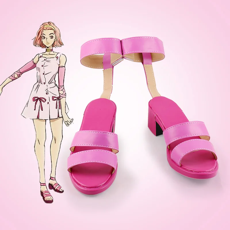 

JOJO's Bizarre Adventure Sugimoto Reimi Cosplay Shoes Women Men Sugimoto Reimi Cos Pink Anime Shoes