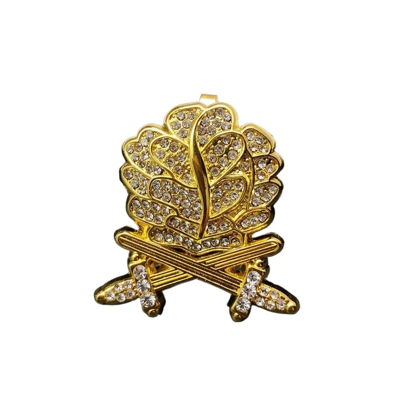 

1pc Prussia Oak Leaf Badge Knight's Iron Cross Brooch Commemorative Medal Pin Accessory DIY Craft Decor for Collection