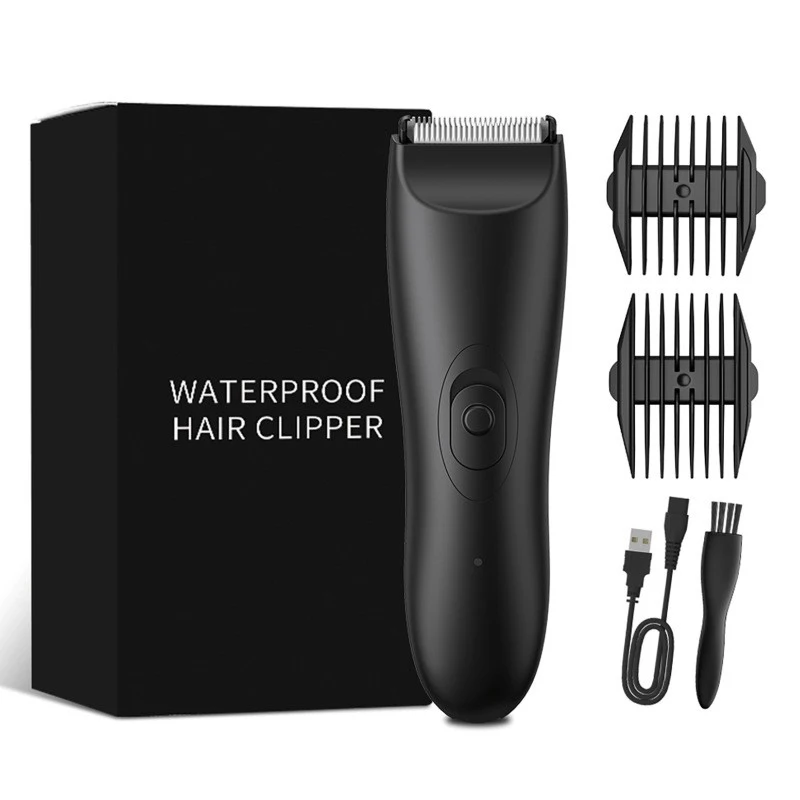 Men\'s Hair Clipper Beard Trimmers Intimate/Public Areas Razor Armpit Electric LED Clippers Chest/Leg/Body Hair Shavers Wet & Dry