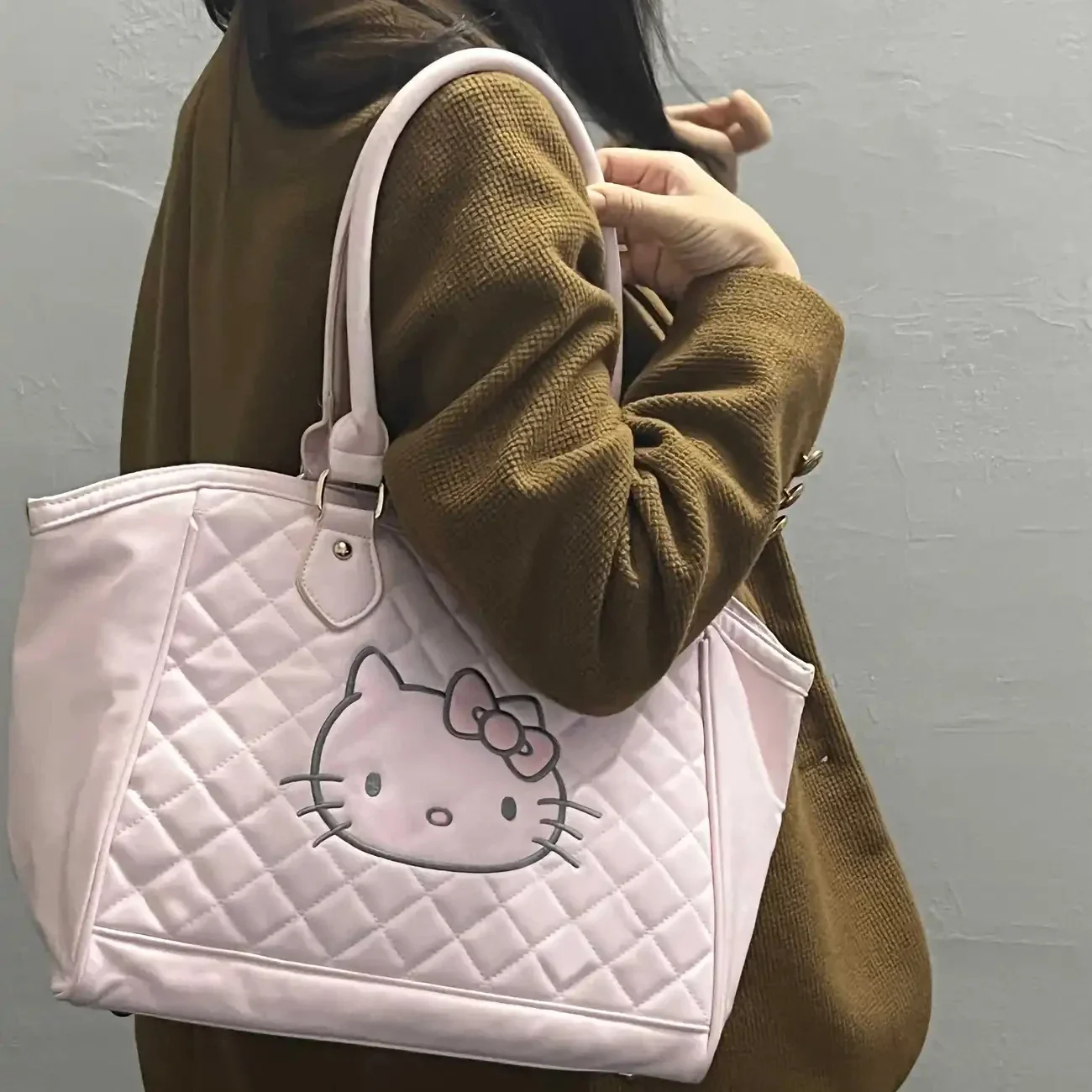 Kawaii Medieval Times Tote Bag Y2k High Capacity Handbag Bags Cartoon HelloKittys Surface Travel Bag Girls Travel Bags