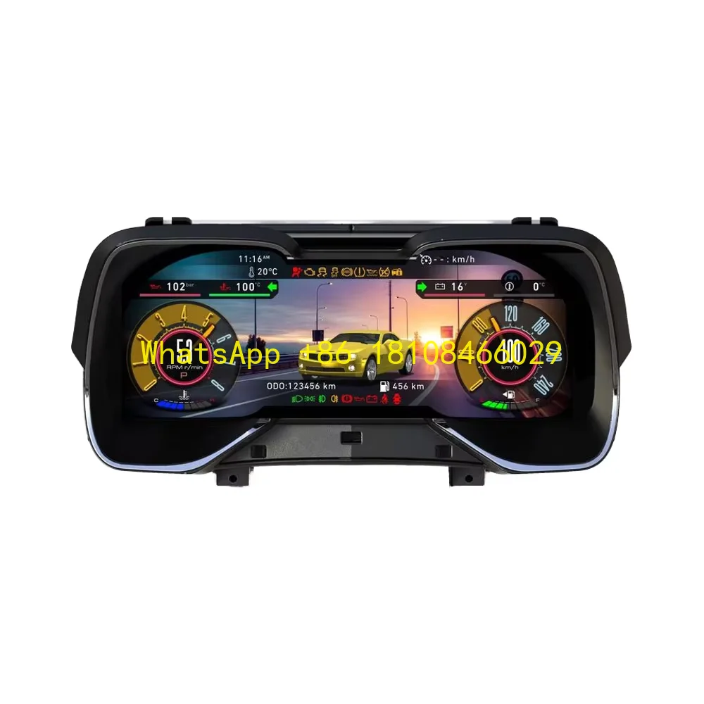 

12.3 Inch Digital Dashboard Instrument Cluster for Chevrolet Camaro 2010-2015 Speedometer Panel for Auto Meter Cluster Display