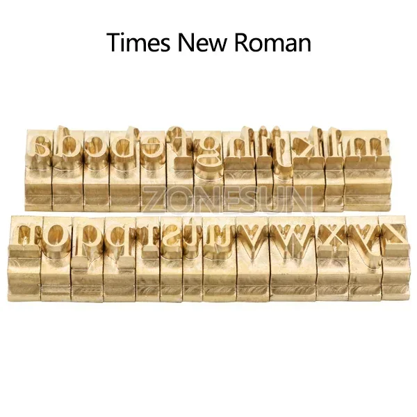ZONESUN Foliedruk Letter Beweegbare Messing Mal Aangepast Logo Alfabet Symbool Druk Stempel Verlangen Gereedschap Branding Ijzer Leer