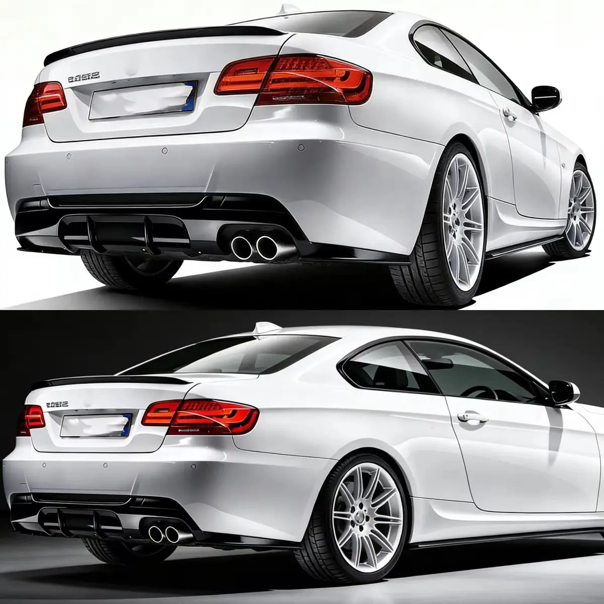 

Rear Diffuser FOR BMW 3 SERIES E92 E93 330i M SPORT REAR DIFFUSER BUMPER CARBON LOOK gloss black 2007 2008 2009 2010 2012 2013