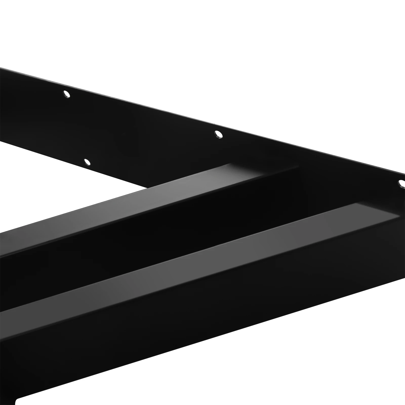 2 Stück X-förmige schwarze 16-Zoll-Vierkantrohr-Möbelbeine, moderne Metall-Couchtischbeine, industrielle, robuste Metall-Schreibtischbeine – Detail 18