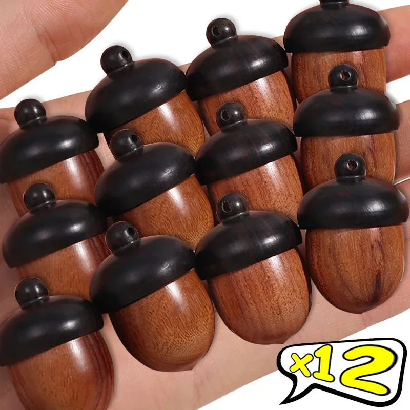 Wood Medicine Pill Boxes Mini Rescue Wooden Pill Case Portable Tablets Storage Travel Size Containers Medicine Pill Organizer