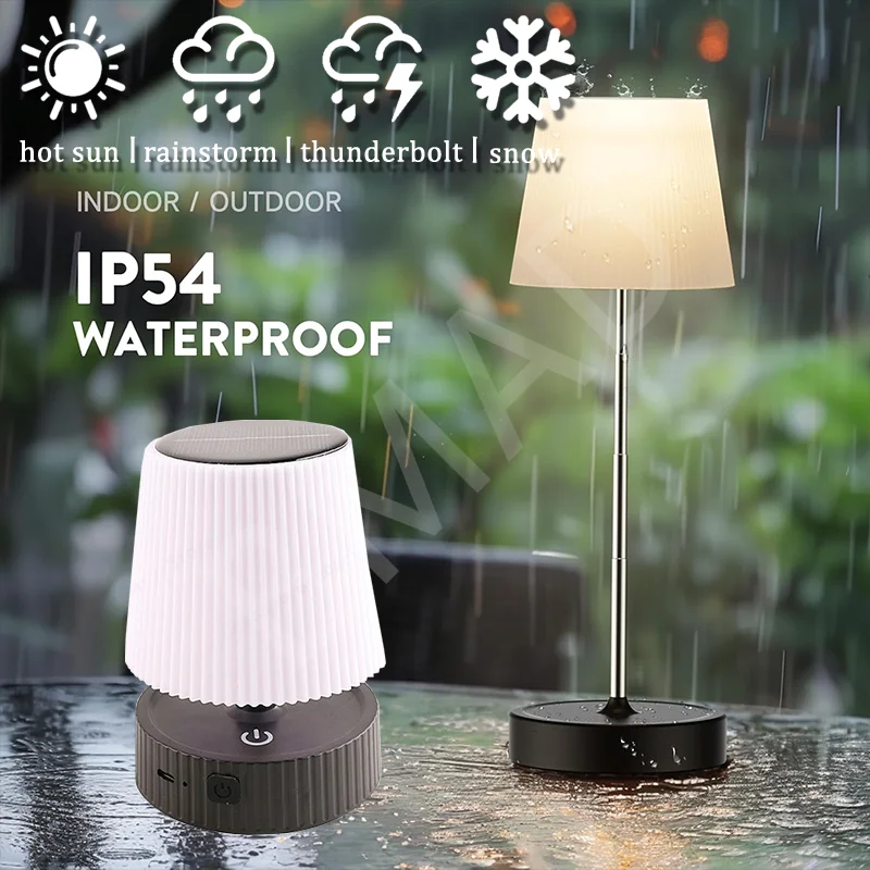 

Rechargeable LED Desk Lamp Bar Restaurant Ambiance Table Lamp Eye Protection Study Light Touch Switch Outdoor Porch Lights