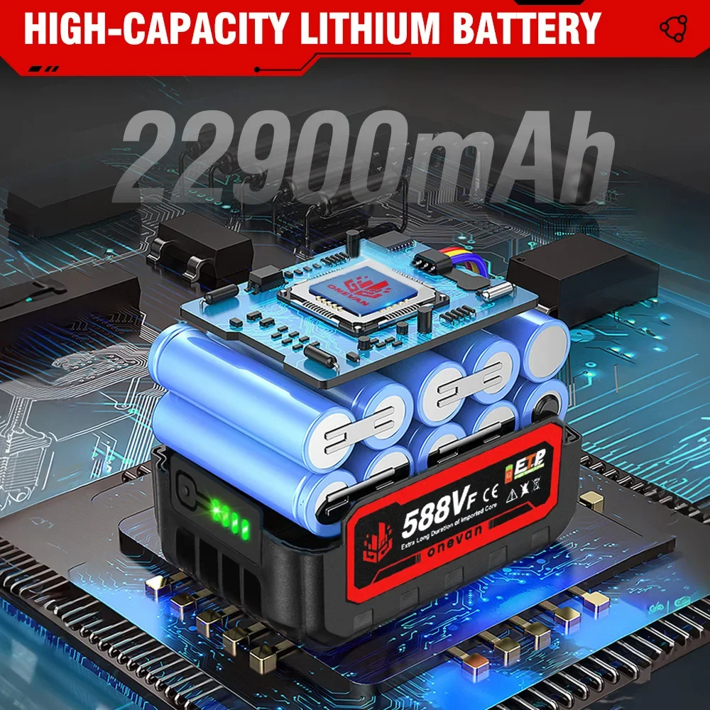 18V 20V 21V Rechargeable 22900mah Lithium Ion Battery With Battery Indicator For Makita BL1830 BL1840 BL1850 Power Tool Battery