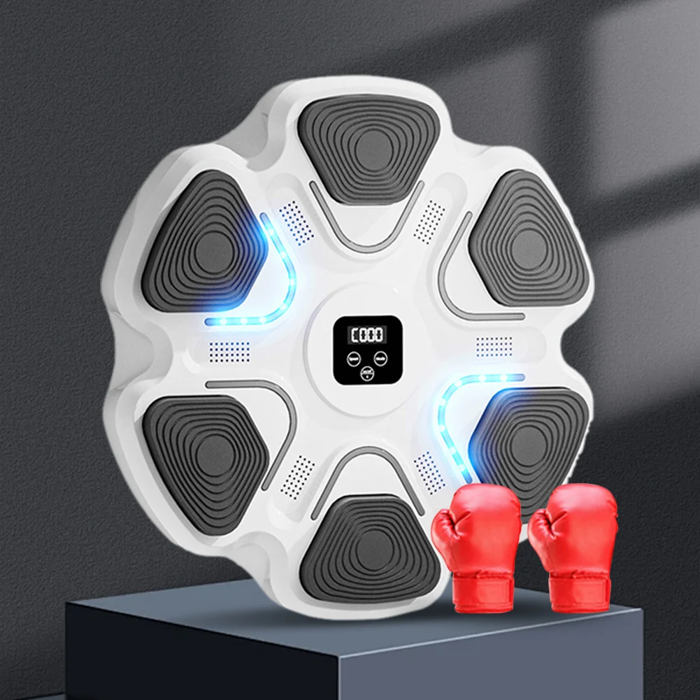 Machine de boxe à musique intelligente, chargement USB, tampon de poinçonnage électronique, cible d'entraînement Bluetooth pour la boxe, réaction d'agilité sportive