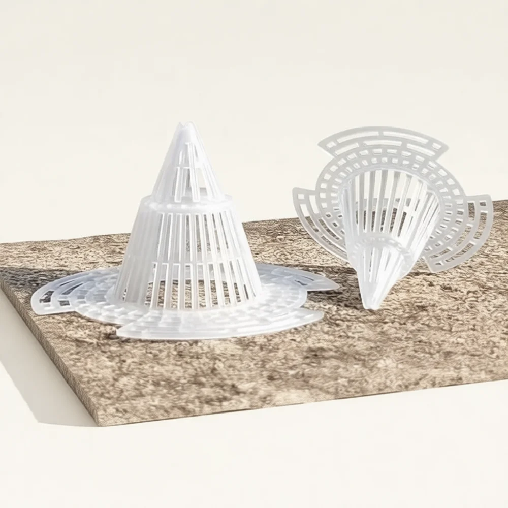 Breathable Conical Drainage Tray For Flower Pot Gardening Mesh Mat Plant Root Care Container Base Netting Tooling