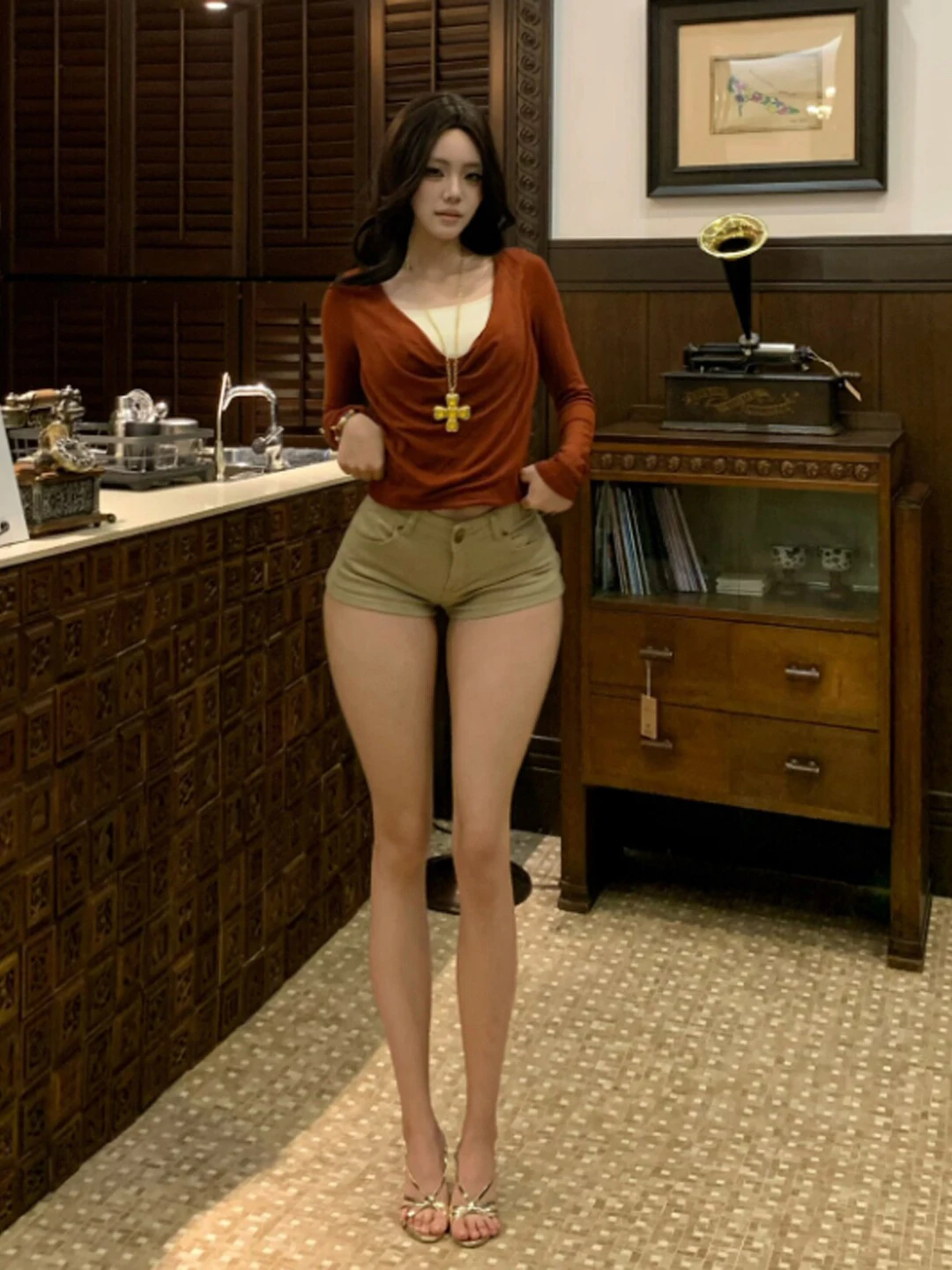 

Slimming Unique Beautiful T-irt Spring 2026 Faionable New Sle Long Sve Gentle Sle Universal Fit Slim Fit Pure Color