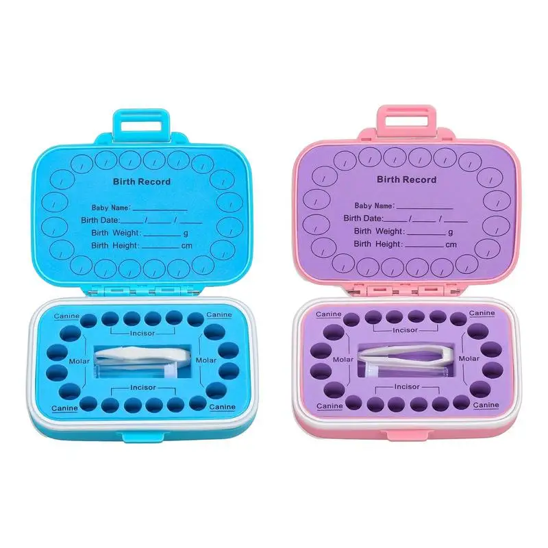 Baby Teeth Keepsake Box, Colored Tooth Holders, Container Organizer for Lost Teeth, Teeth Lanugo Storage Saver