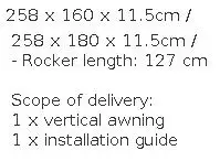 Vertical Awning, Balcony Awning with Hand Crank and Awning Cassette for Patio, Balcony, UV-Resistant Sun Protection