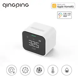 New Qingping Air Monitor Lite CO2 PM2.5 PM10 Temperature Humidity Detector Touch Operation Work For Mi Home App HomeKit