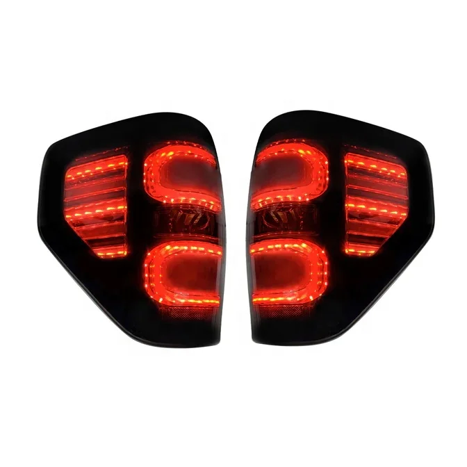 US Stock New smoked LED taillights With Bulb for 09-14 Ford F150