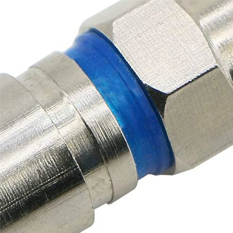 

ABMR-Compression RG6 F Connector Coax Coaxial Adapter Plug For Satellite & Cable TV (150 Pack)