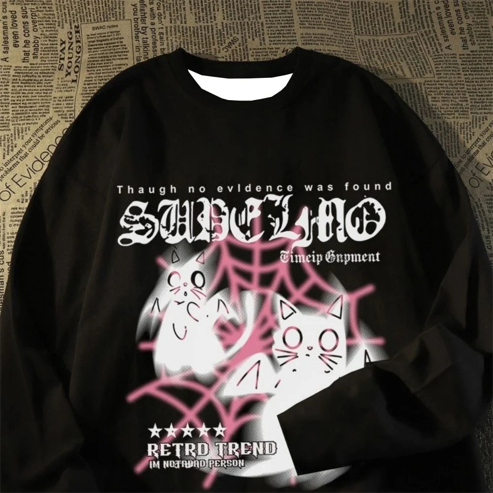 

ZAZOMDE New 2025 Men's High Street Tee – Long Sleeve Vintage Loose Fit, Heavyweight Fabric Urban Streetwear for Weekend Hangouts