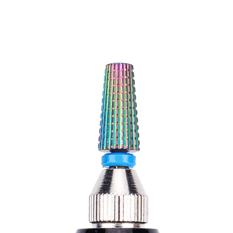 Tungsten Aço Polimento Cabeça, Cor Trapezoidal Plated, AlloyNail Remoção e ShapingCallus Broca, 5 em 1