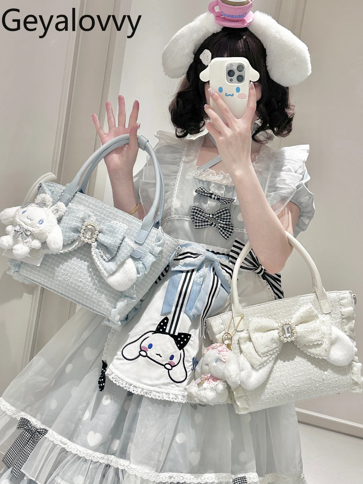 Elegant Bags Mass-Produced Japanese Style Casual Handbags for Women Lace Small Handbag Sweet and Cute Crossbody Bag