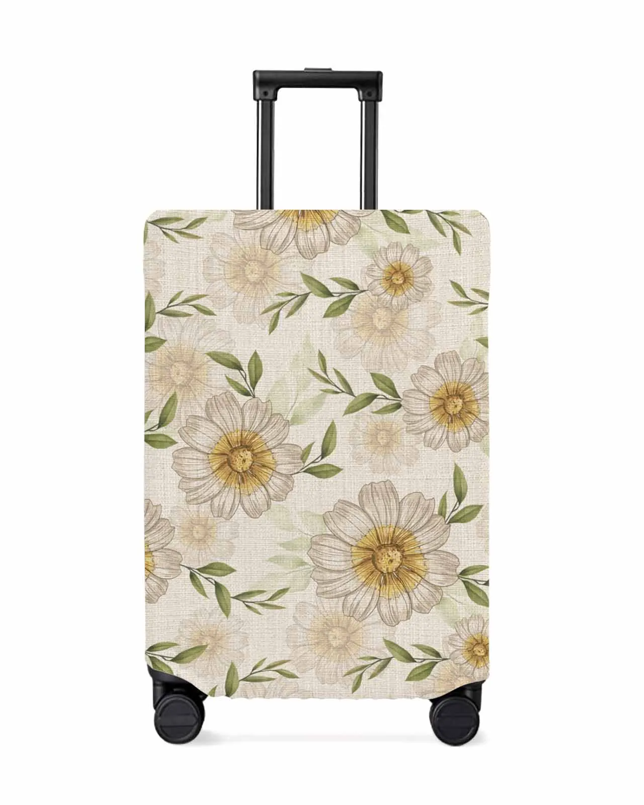 

Plant Daisy Leaves Watercolor Stretch Suitcase Protector Baggage Dust Case Cover For 18-32 Inch Travel