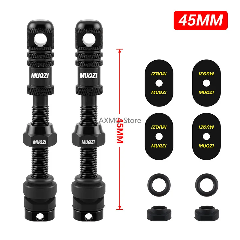 

1 pair Bike Tubeless Presta Valve Extender 45/55/65 Mm Aluminum Alloy French Valve Stem Bicycle Cycling Replacement Accessories