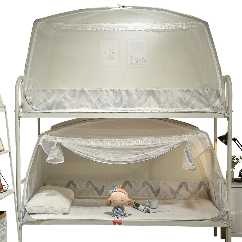 Foldable Student Dormitory Installation-free Mosquito Net New Universal Yurt Mosquito Net Children\'s Bed Single Mosquito Net