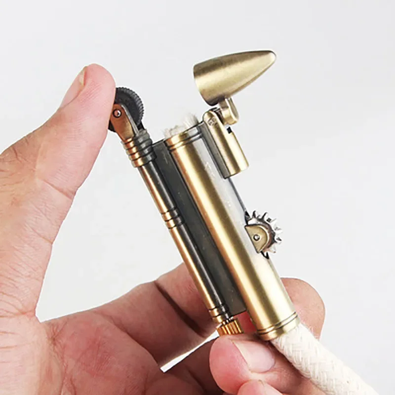 Dolphin 680 Retro Bullet and Tinder Type Corduroy Lighter Lvyouye Outdoor Survival Equipment Gadgets for Men Lighters Smoking