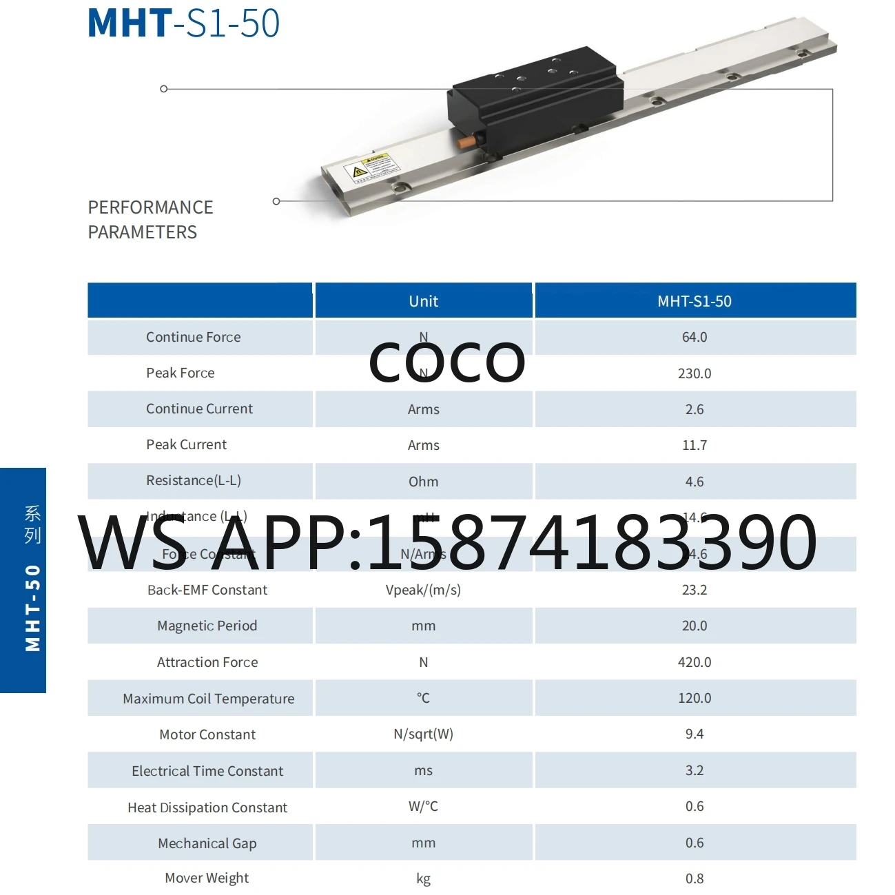 Servotronix Driven High Thrust Magnetic Track Direct Drive Linear Motor with Magnetic Railing Ruler for Wide Format UV Printer