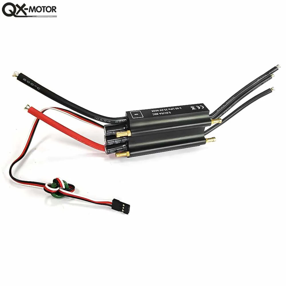 QX-MOTOR 50A 120A ESC Brushless impermeabile bidirezionale con supporto per Controller di velocità UBEC 2-6S Lipo BEC 5.5V/5A per modello di barca RC