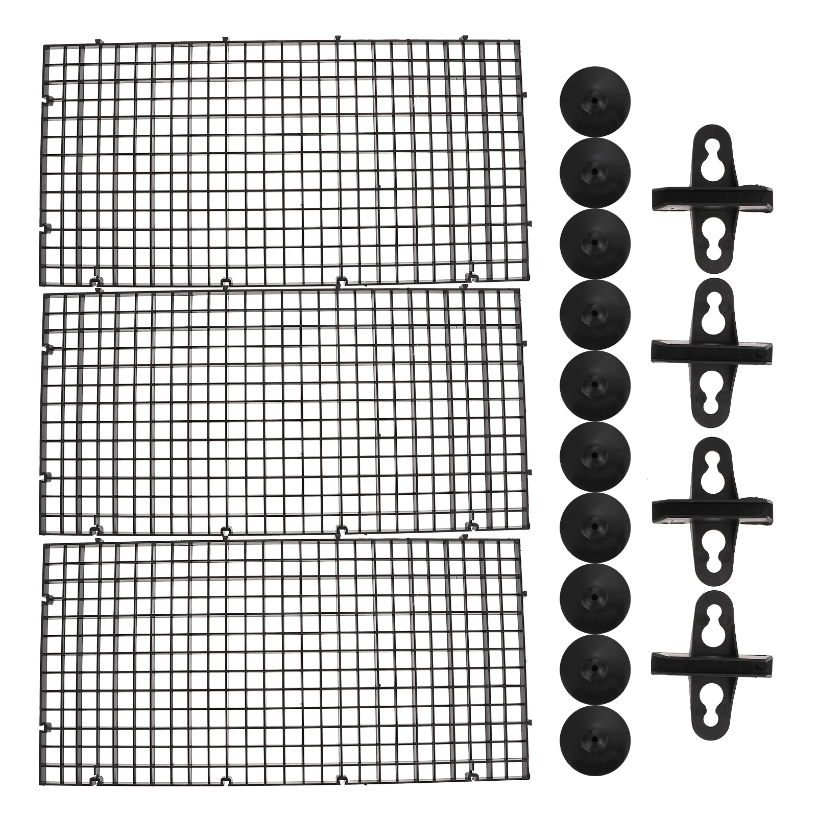 

Fish Tank Isolation Board Aquarium Tools Plate 3 Piece Set Divider Tray Black Supplies