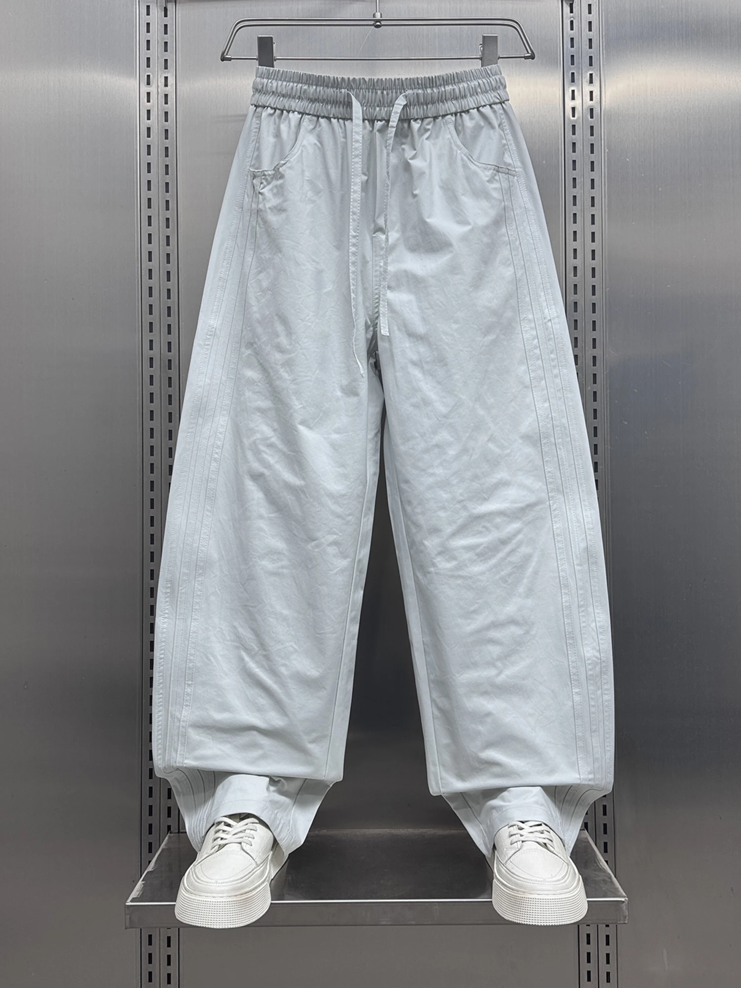 

American Sle Casual Pants Men's Faionable Straight Leg Simple Match High Sensation Summer New Arrival Loose Fit Elastic W...