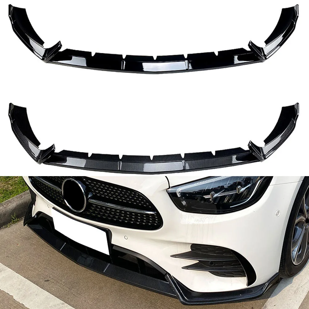 

3 Stage Front Bumper Lip Spoiler Side Lower Splitters Body Kit For Mercedes Benz E-Class W213 2021+E260 E300 AMG