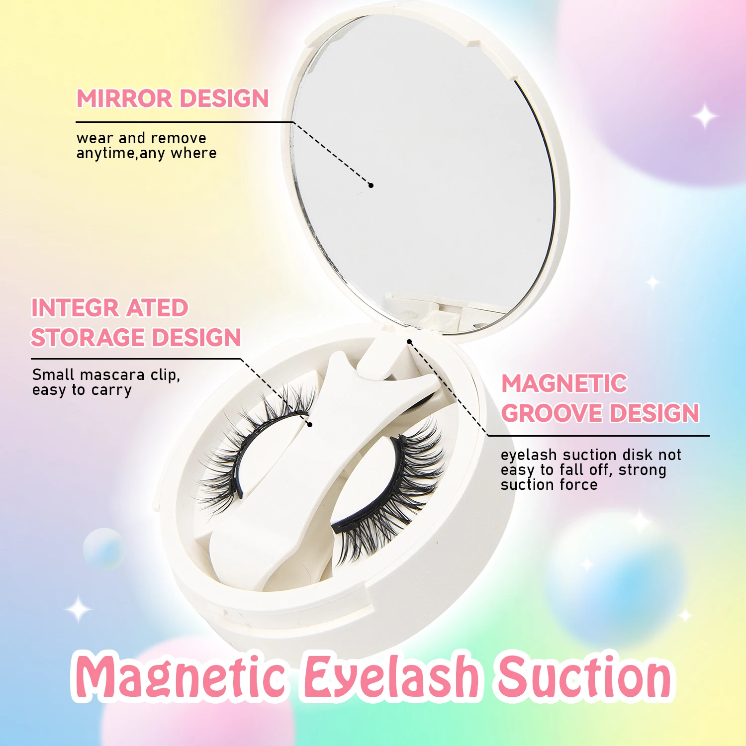 1 par de cílios magnéticos conjunto de cílios de aparência natural 3 estilos reutilizáveis cílios magnéticos e pinças kit extensões de cílios maquiagem