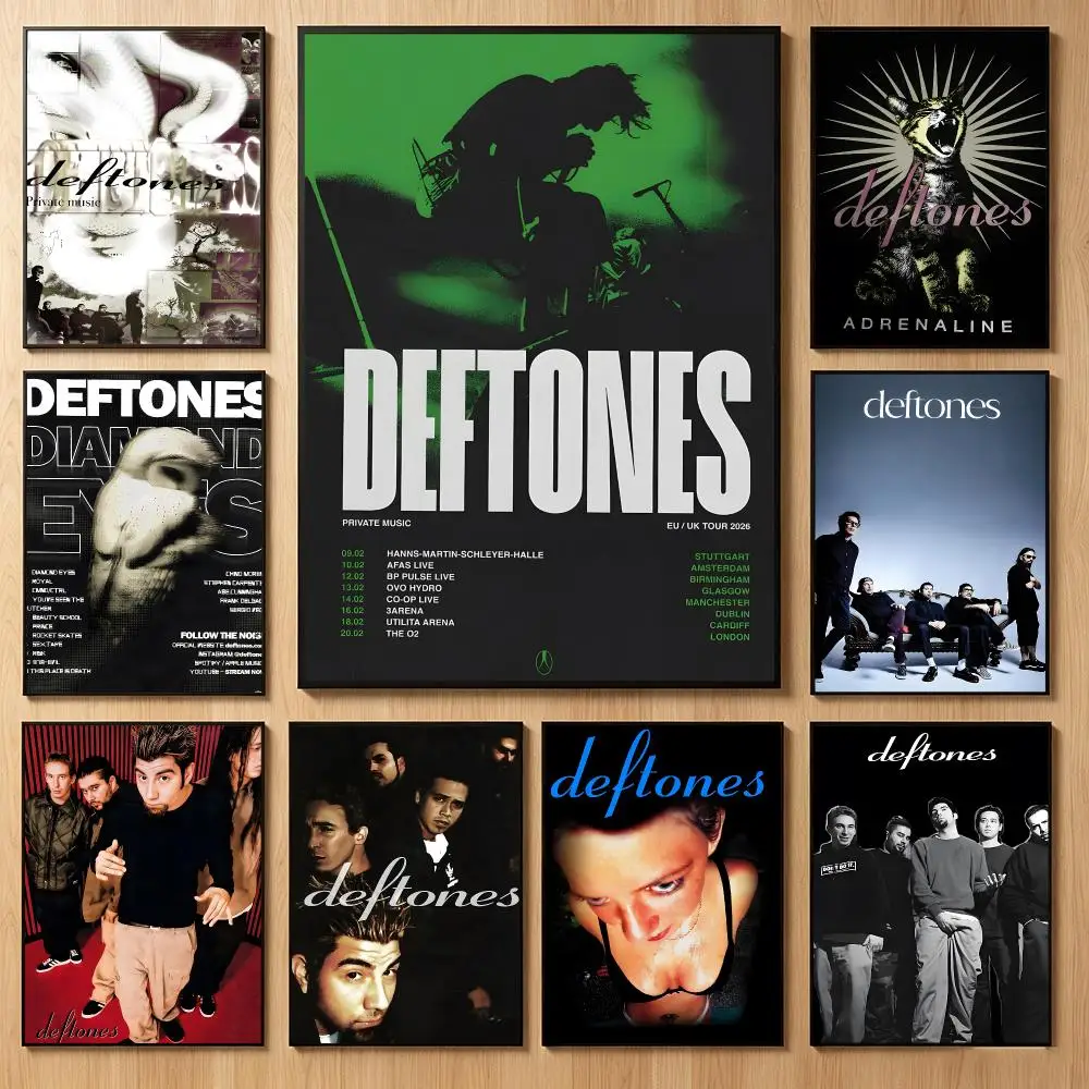 Heavy Metal Band D-Deftones Poster Classic Self-Adhesive PP Wall Sticker for Living Room Bar Decor Gift
