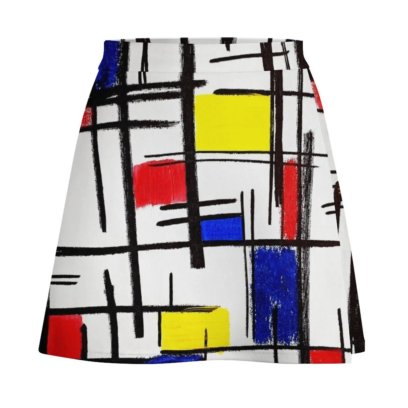 Mondrian Minimalist De Stijl Modern Art ? epitomegirl Mini Skirt Clothing female Skirt pants kawaii skirt Mini