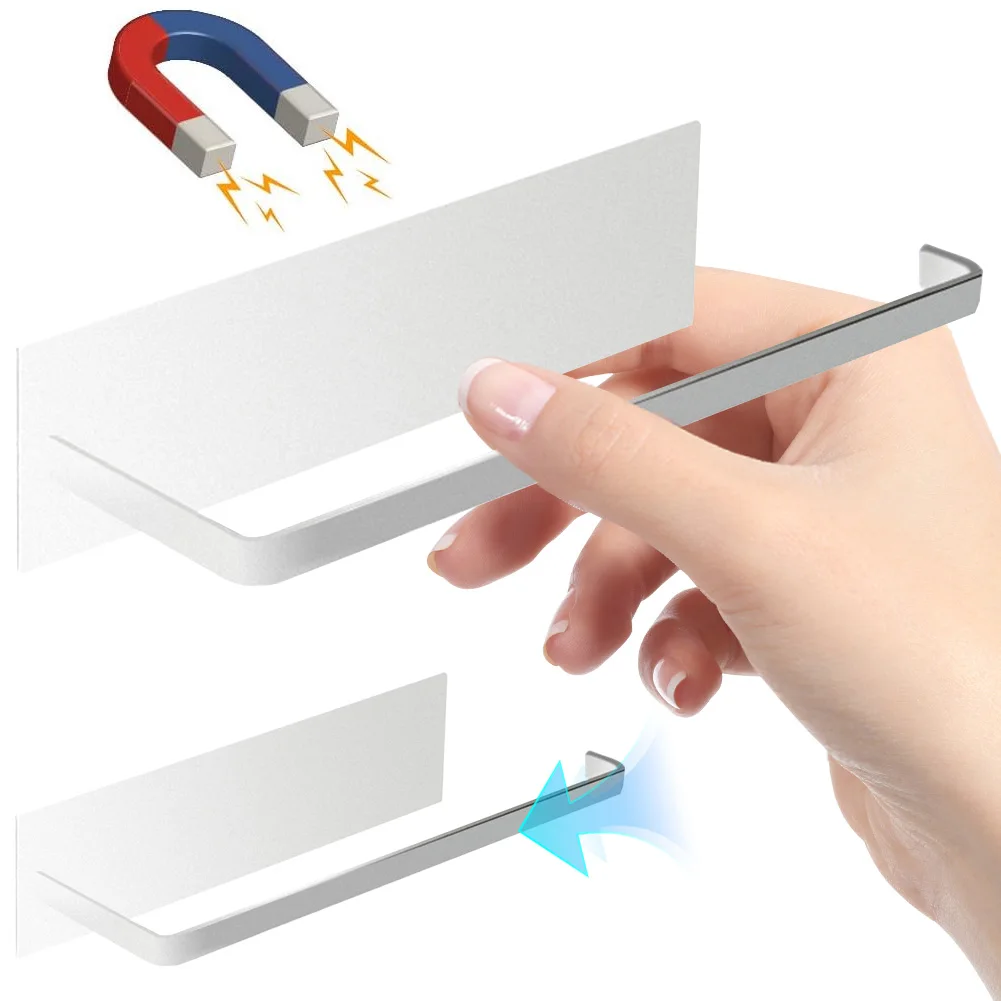 

Магнитный держатель для бумажных полотенец, держатель для рулона туалетной бумаги, настенное крепление, диспенсер для рулонной бумаги, металлическая подставка для салфеток для кухонного холодильника