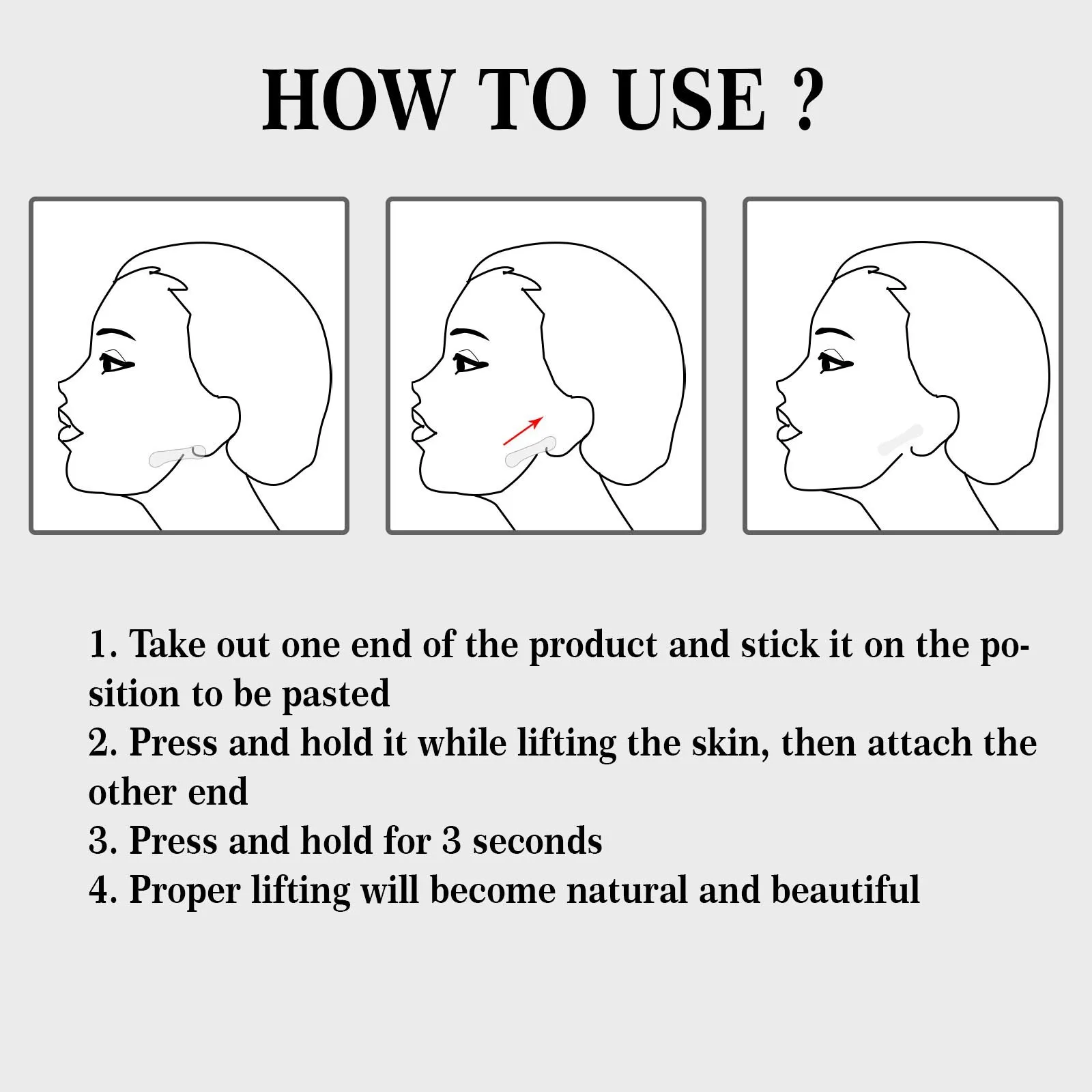 Gezicht anti-rimpel Lifting Patch Dunne sticker Face Lift Tape Onzichtbare verwijderingsband V-riemen gezichtstool dagelijkse verzorging