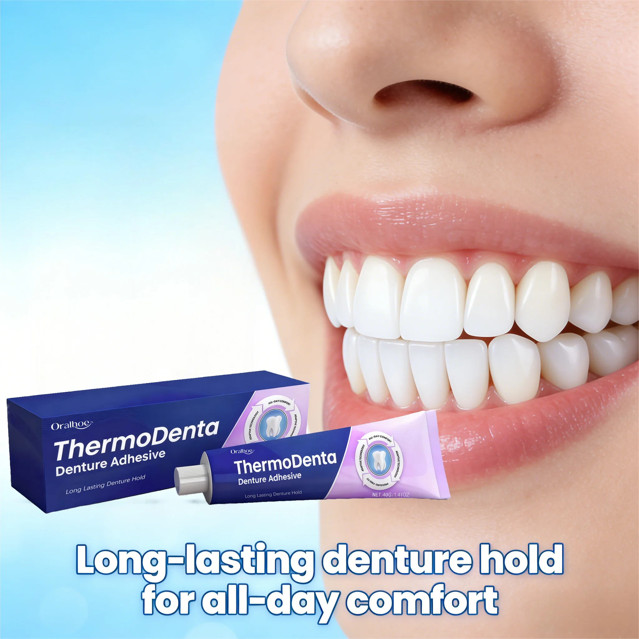 

Denture Fixing Adhesive Bond Naturally Adhere and Fix Teeth Decorate Dentures Adhere Fix Teeth Prevent Oral Odor Fixed Dentures