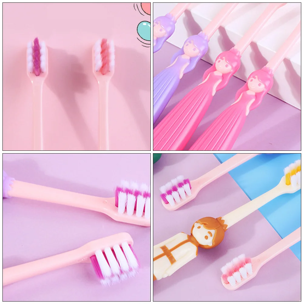 

4pcs Kids Toothbrushes Soft Bristle Comfortable Handle Ergonomic Design For Children Travel Daily Use Manual Teeth Brush