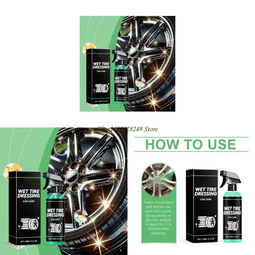 

N5KD Automotive Tire Cleaning Foam Sprays High Performances Tire Protector for Dirt Removal & Long Lasting Glossy Finish