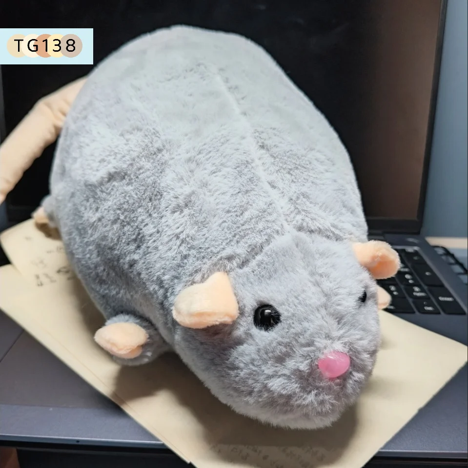 【Neu】35/50/90cm Cartoon-Blumenzweig-Ratte, weiche, übergroße Tierfigur, niedliche Simulation, große Maus, Plüschtier, Kissen, Geburtstagsgeschenk – Detail 4
