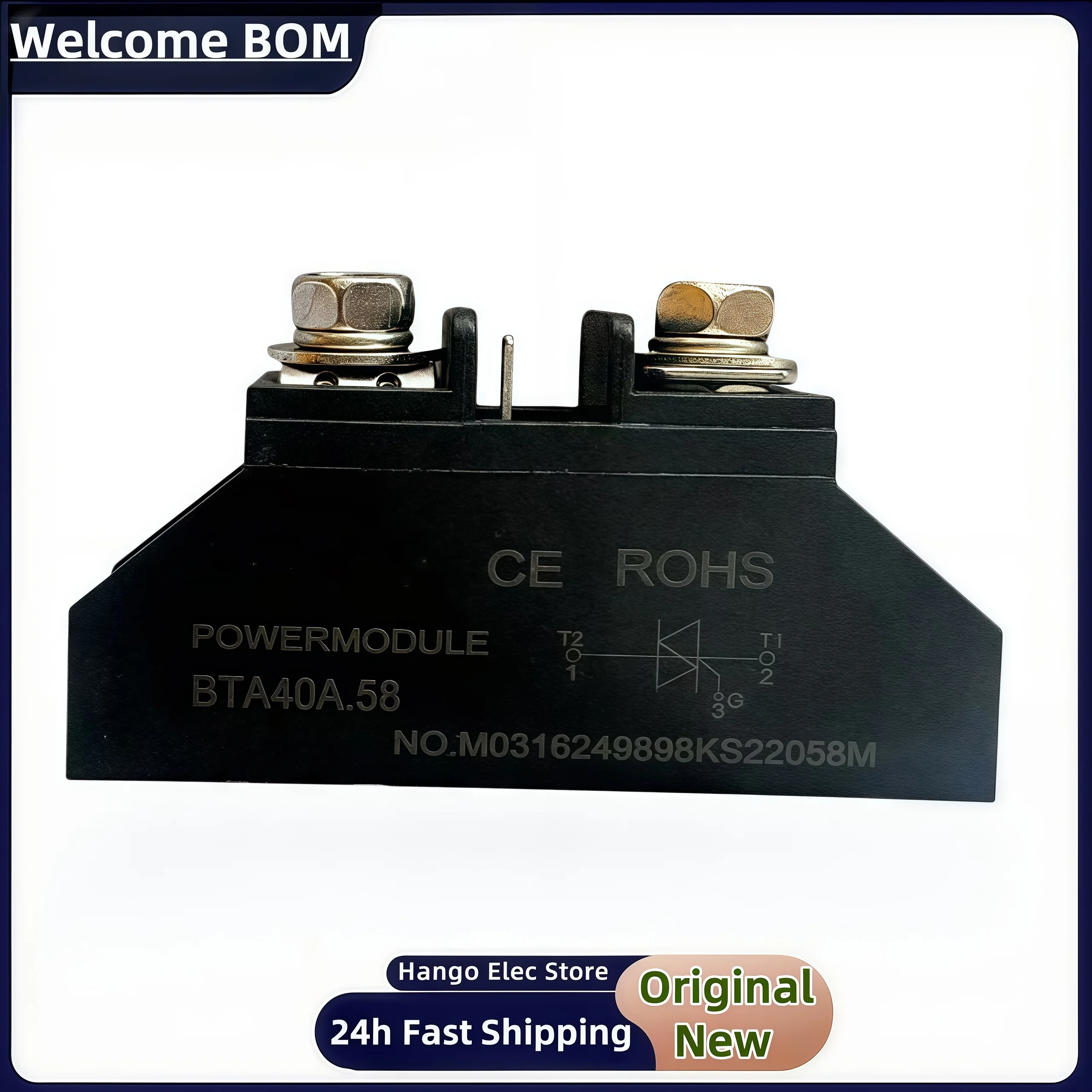 BTA100A bidirectional thyristor module BTA40A 50A 60A 80A 100A Withstand voltage 1000V small high-power spot welding machine