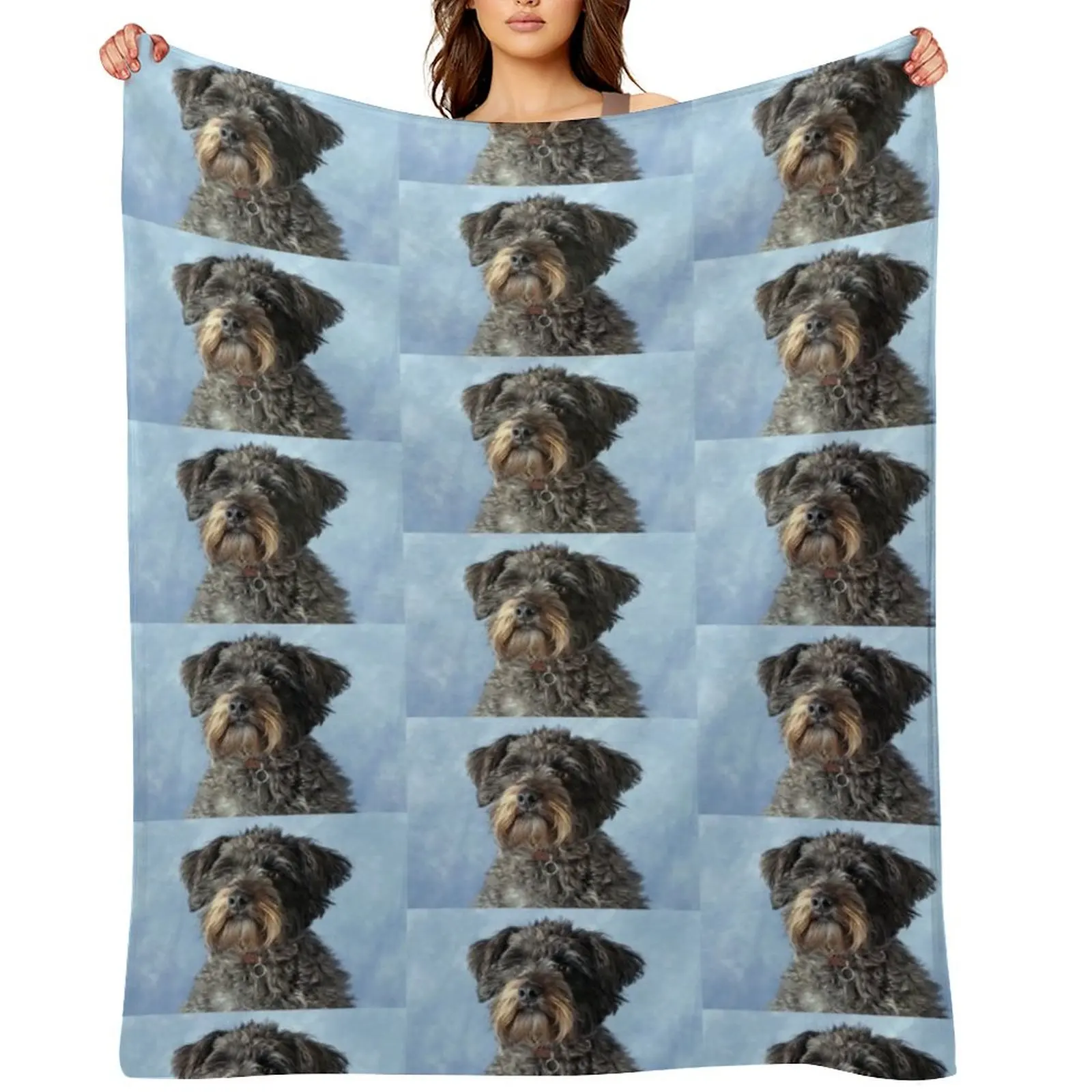 

Bella the Schnoodle! Throw Blanket Retros Sofa Throw valentine gift ideas For Baby Blankets