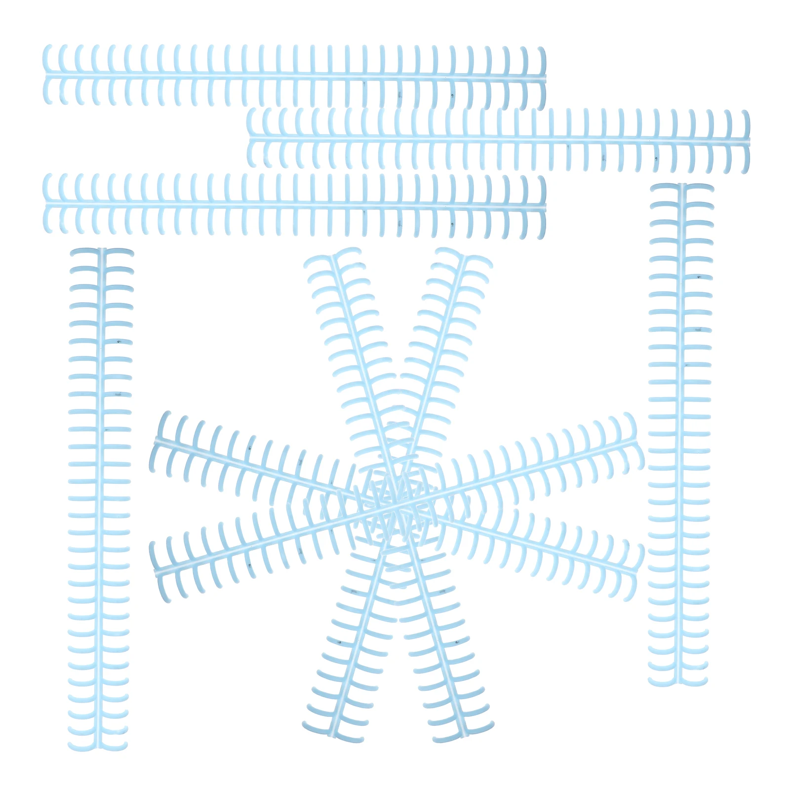 10 pezzi di raccoglitori a fogli sciolti a 30 fori, pettini di rilegatura regolabili per ufficio, scuola, casa, spirale in plastica, rilegatura a clic