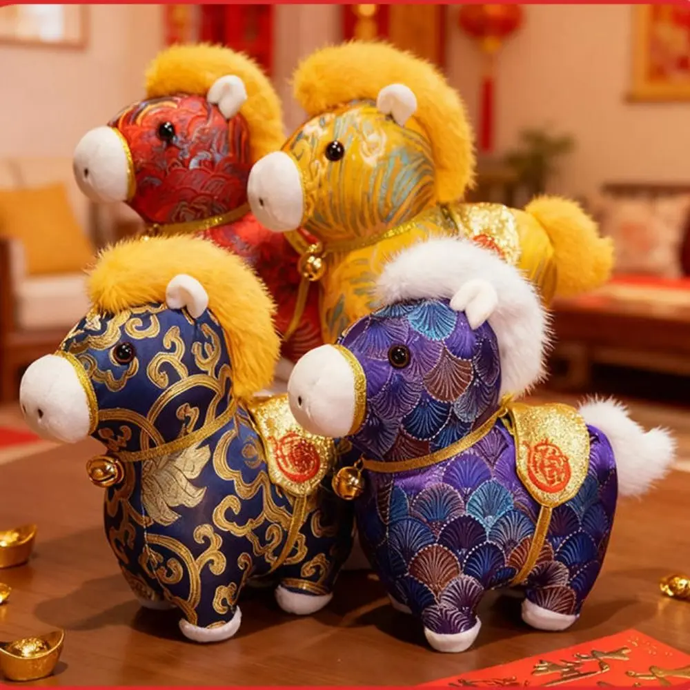 ม้าสีสันสดใส งานฝีมือสร้างสรรค์ รูปม้าการ์ตูนน่ารัก มีไฟกระพริบ ของตกแต่งเทศกาล